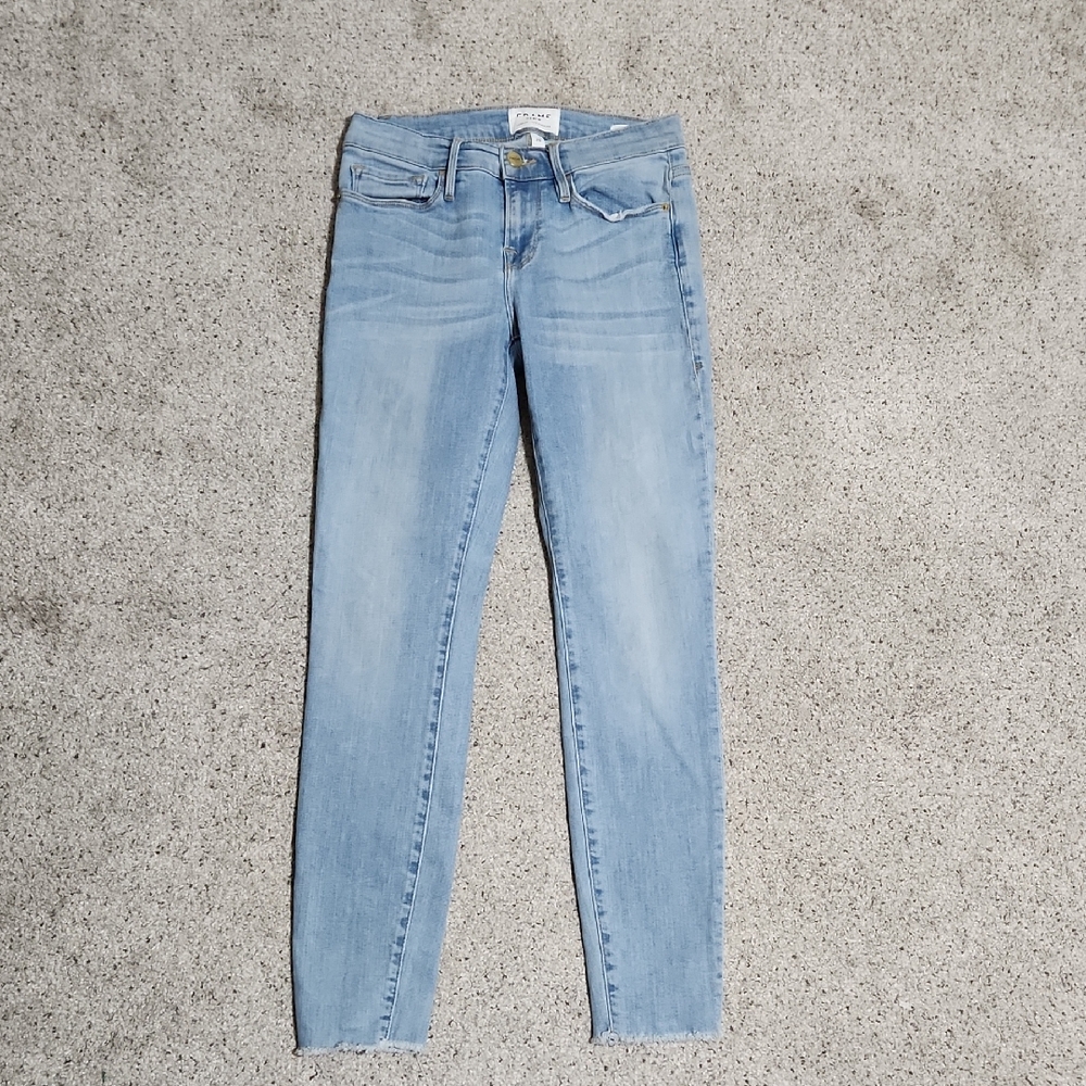 Frame Le Skinny de Jeanne Crop in Jerome Light Wash Size 25 - Picture 3 of 15